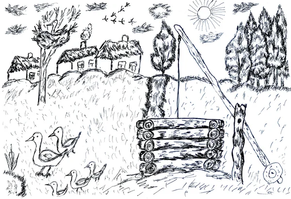 Rural Landscape Sketch