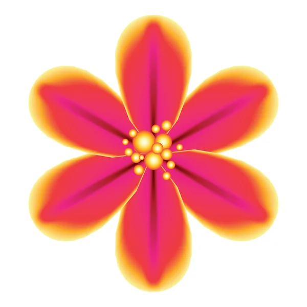 Rosa tropisk blomma — Stock vektor
