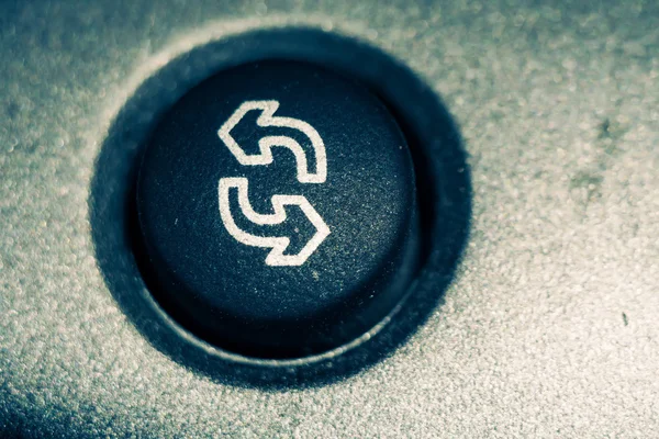 Blue Toned Macro of Black Keyboard — Stock Photo, Image