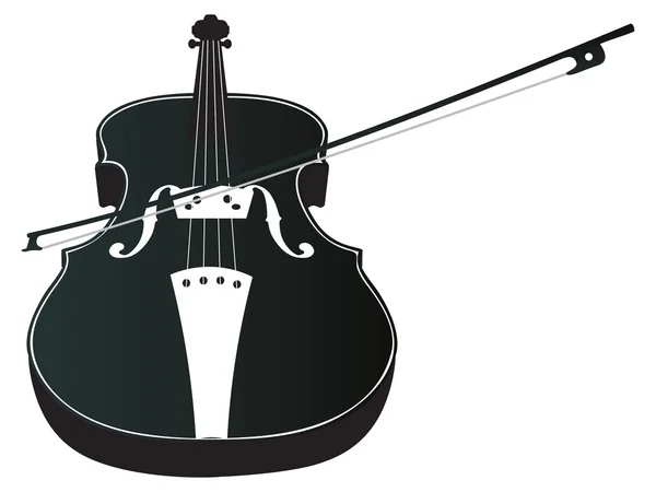 Sziluettjét hegedű — Stock Vector