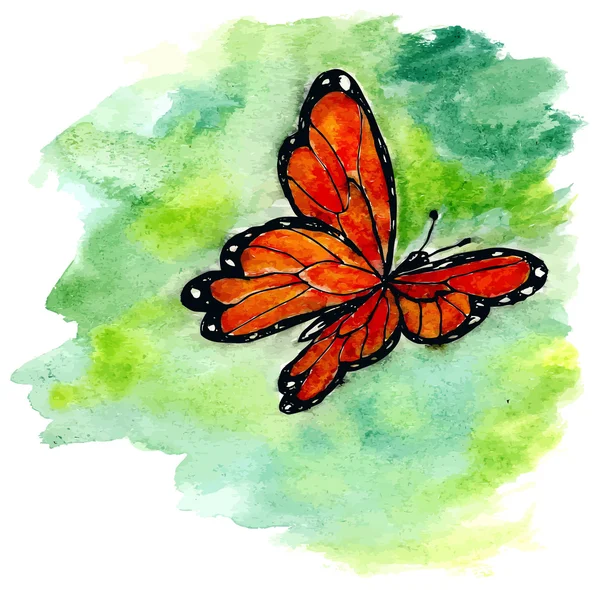 Projeto borboleta aquarela — Vetor de Stock