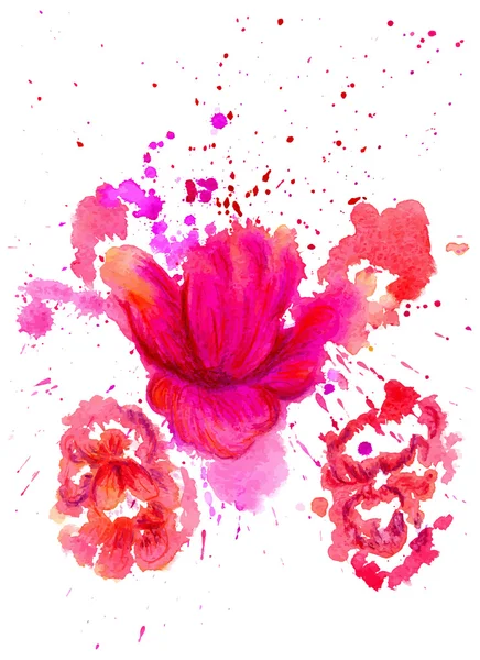 Aquarelle Fleur — Image vectorielle