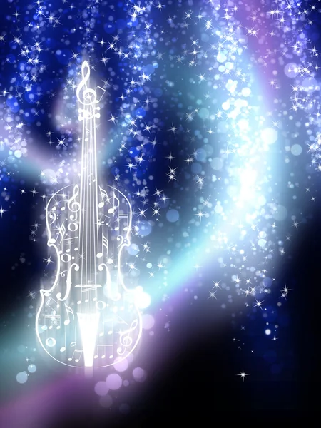 Abstrakte Geige auf Bokeh-Hintergrund — Stockfoto