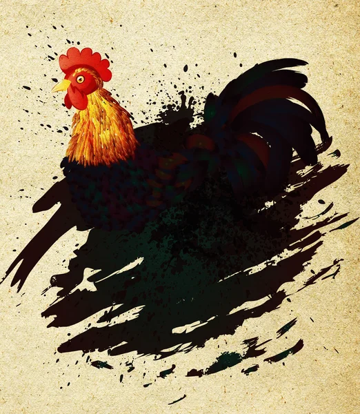 Grunge Rooster — Stock Photo, Image