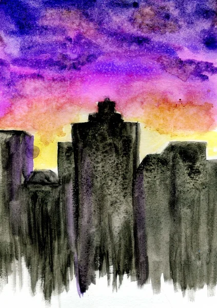 Aquarelle de Sunset City — Photo