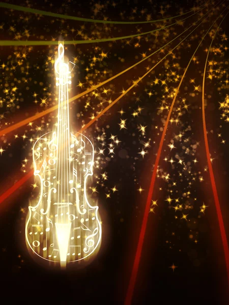 Violin with Sparks — Stock Photo, Image