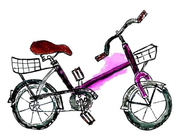 Bicicleta pintada — Vector de stock