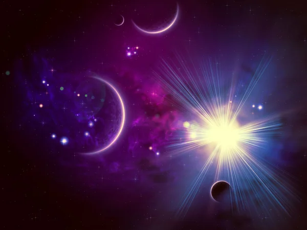 Planeten en Nebulas — Stockfoto