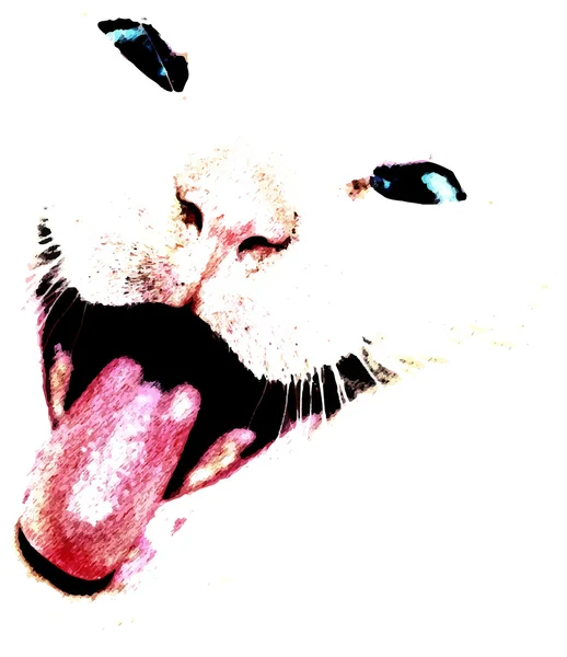 Schattig Grunge kat — Stockvector