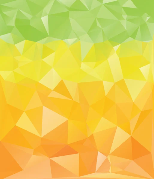 Verde Amarillo Naranja Polígonos — Vector de stock