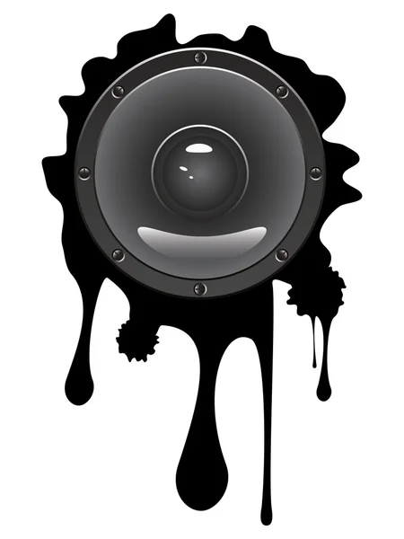 Grunge Audio-luidspreker — Stockvector