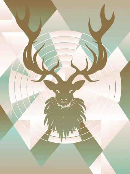 Polygonal Background with Deer — Stock Vector