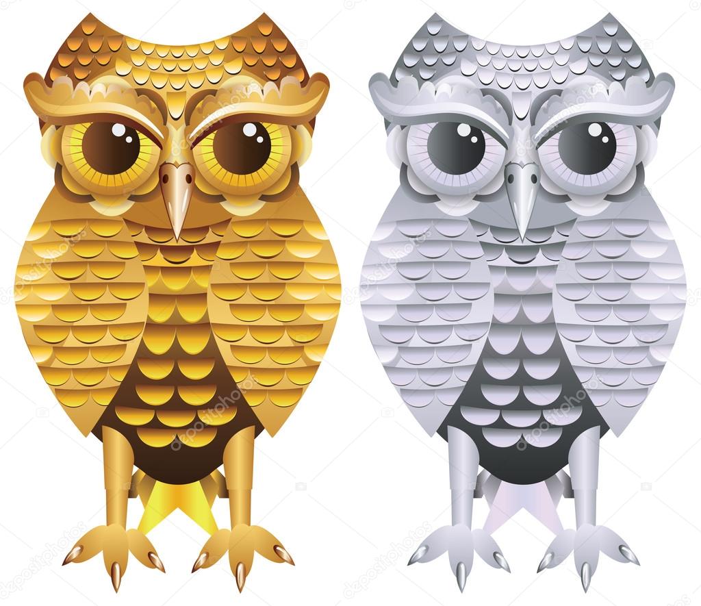 Golden and Silver Owl