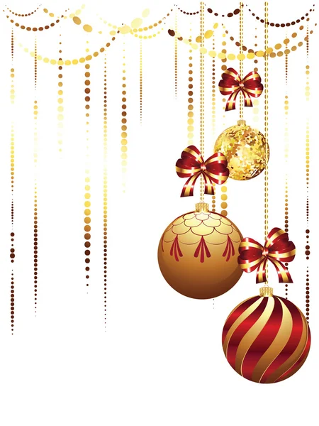 Bolas de xmas decorativas — Vetor de Stock