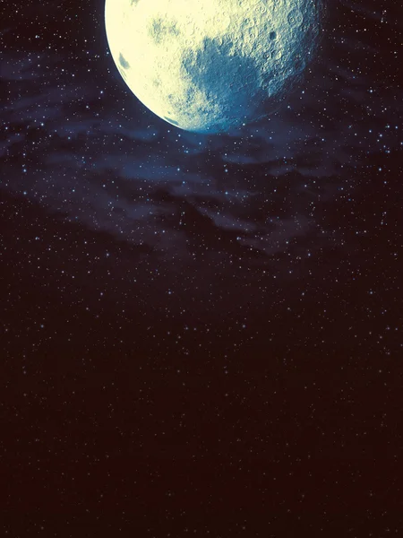 Stylizowane księżyc na niebie — Zdjęcie stockowe