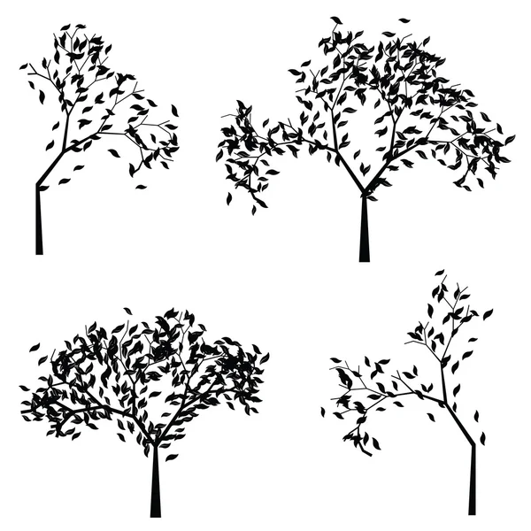 Trees Silhouettes — Stock Vector