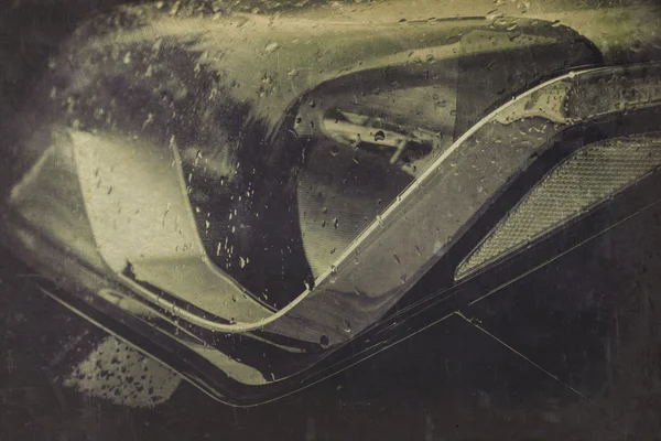 雨マクロ レトロ車 — ストック写真