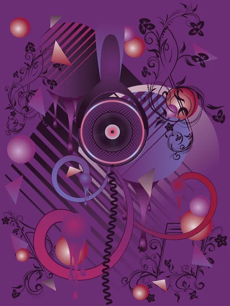 Cartel de música estilizada — Archivo Imágenes Vectoriales