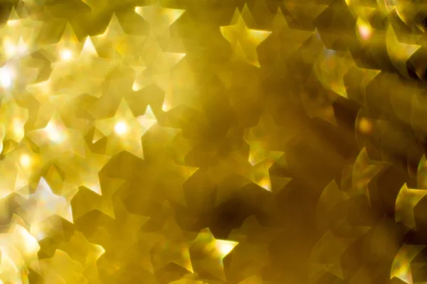 Gouden ster vormig Bokeh — Stockfoto