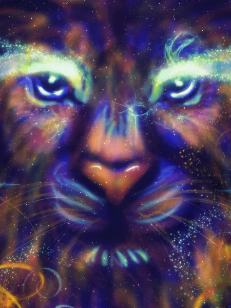 Lion abstrait Galaxy — Photo