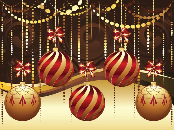 Bolas decorativas de oro de Navidad — Archivo Imágenes Vectoriales