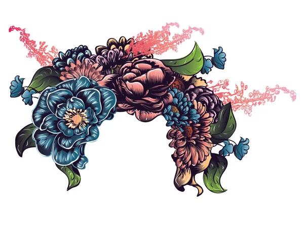 Декоративная цветочная корона — стоковый вектор