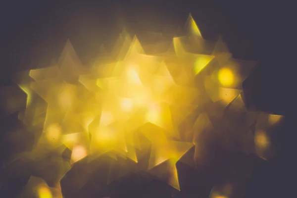 Golden Star Shaped Bokeh — Stock Photo, Image