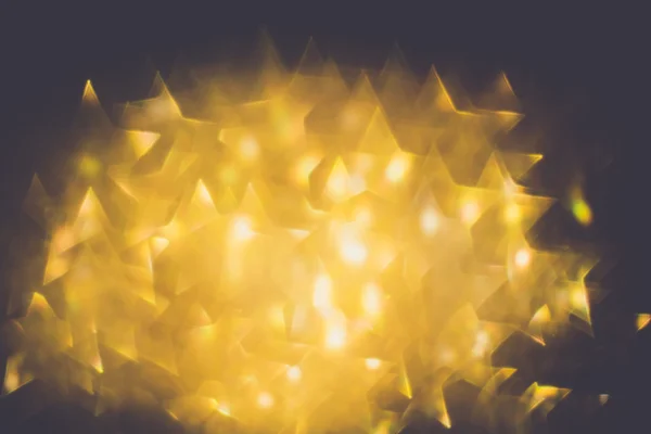 Golden Star Shaped Bokeh — Stock Photo, Image