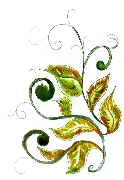 Folhas ornamento fundo — Fotografia de Stock