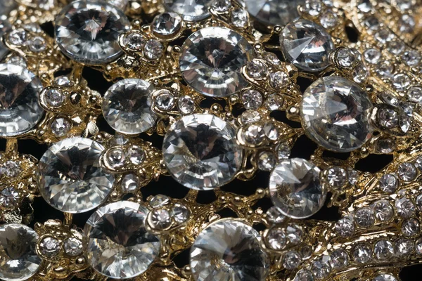 Diamantes e macro ouro — Fotografia de Stock