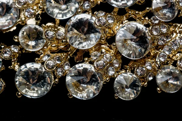 Diamonds and Gold Macro — Stock Photo, Image