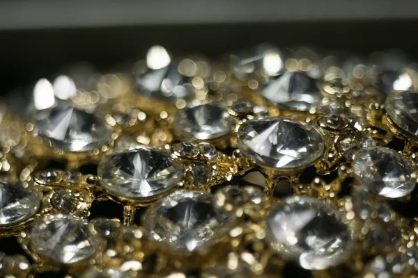 Diamantes y oro borrosos — Foto de Stock