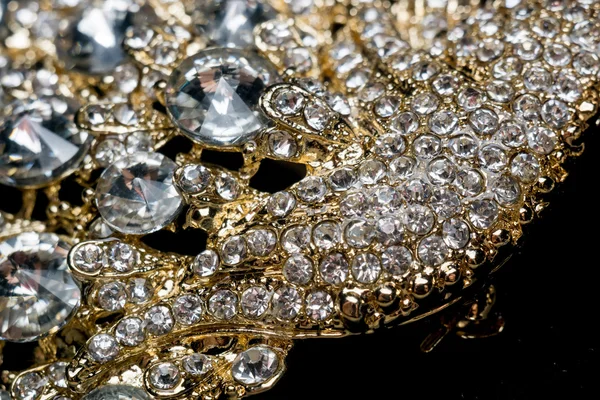 Diamantes e macro ouro — Fotografia de Stock