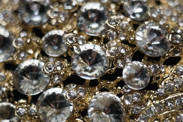 Diamantes e macro ouro — Fotografia de Stock