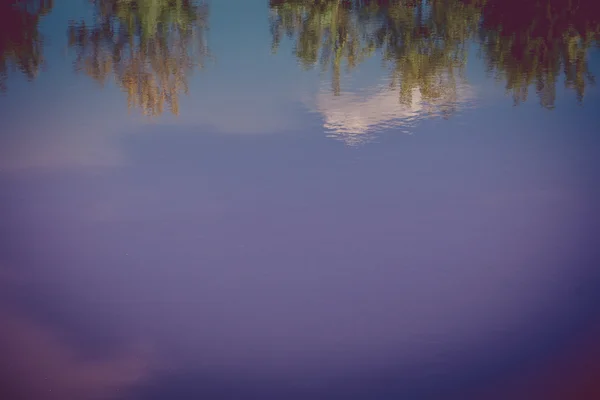 Réflexion des arbres dans la rivière Rétro — Photo