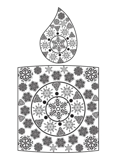 Vela hecha de copos de nieve — Archivo Imágenes Vectoriales