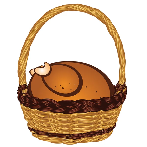 Roasted Turkey in a Basket — Stock Vector