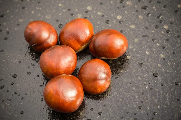 Fresh Chestnuts Macro — Stock Photo, Image