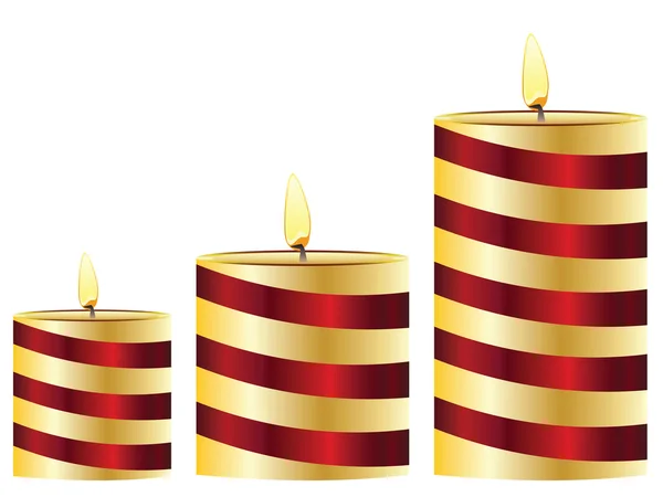 Set candele incandescenti — Vettoriale Stock