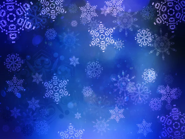 Blue Background with Snowflakes — Stock Photo, Image