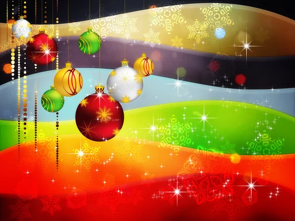 Colorful Background with Xmas Balls — Stock Photo, Image