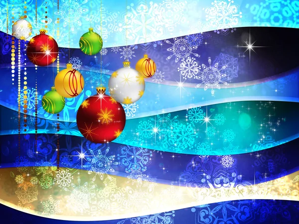 Fondo colorido con bolas de Navidad — Foto de Stock