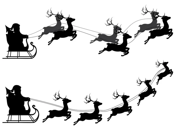 Babbo Natale volante — Vettoriale Stock