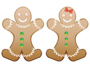 Gülümseyen Gingerbread çerezleri