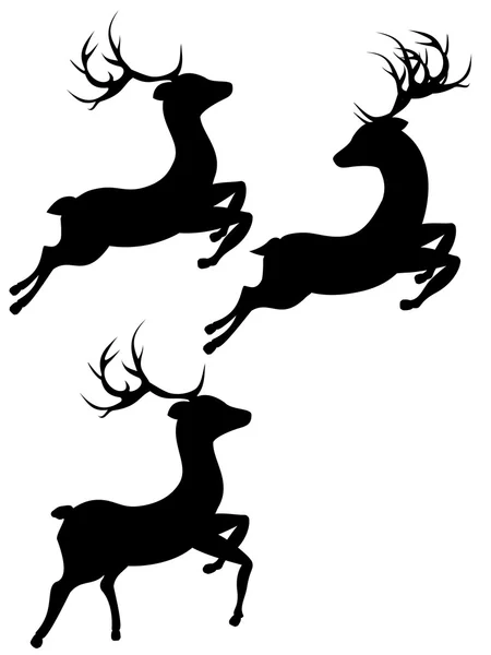 Silueta de ciervo de dibujos animados — Vector de stock