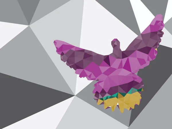Pigeon polygonal coloré — Image vectorielle