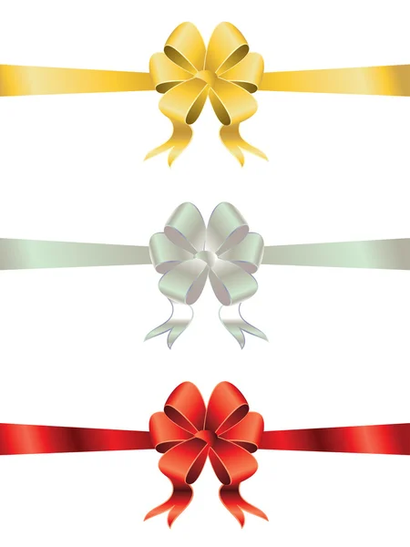 Holiday Bows Set — Stock Vector