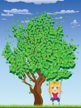 Kız Açık salıncak