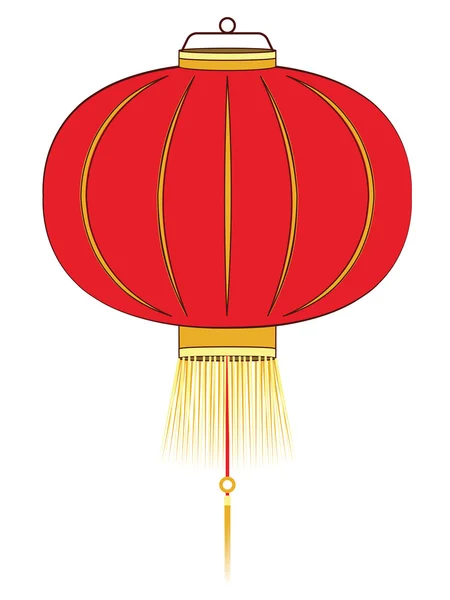 Red Chinese Lantern — Stock Vector