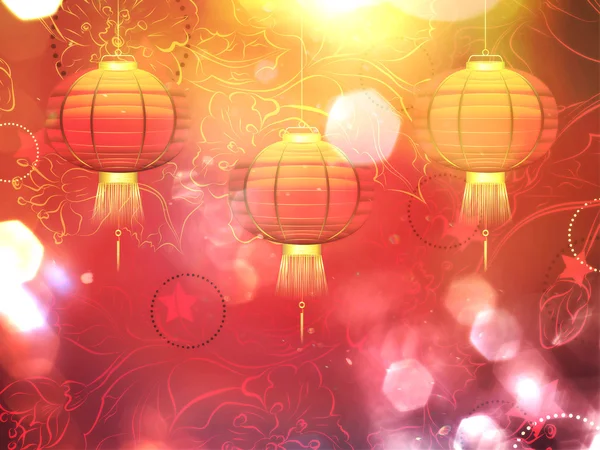 Paper Lantern with Flowers — Stock Photo, Image